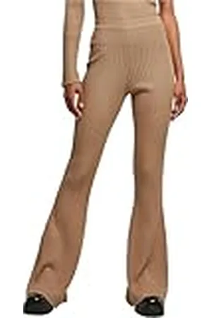 Urban classics Damen Leggings Ladies Flared Rib Knit Leggings L
