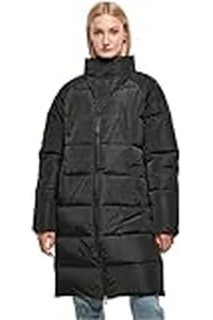Urban classics Damen Jacke Ladies High Neck Puffer Coat black M