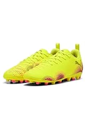 PUMA Future 8 Play MG JR voetbalschoen, geel alarm zwart-zon geslagen, 4 UK, Yellow Alert Black Sun Struck, 4 UK