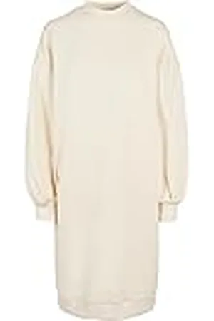 Urban classics Biologische oversized midi-jurk met ronde hals voor dames, , S
