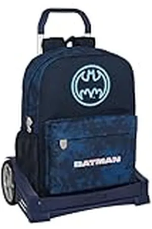 Safta Batman Legendary Rugzak, ergonomische rug met trolley-evolution, ideaal voor kinderen van verschillende leeftijden, comfortabel en veelzijdig, kwaliteit en duurzaamheid, 32 x 14 x 43 cm