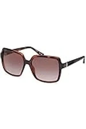 Guess GU0015752F57 Bruine Plastic Vierkante Volledige Rand Vrouwen UV-bescherming Zonnebril, , 57