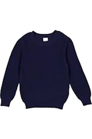 Green Cotton Knit Chunky Sweater voor jongens, , 128