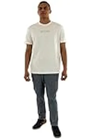 Armani Exchange Heren Utility Edge, logo belettering, geborduurd logo, regular fit, wit, XS, , XS