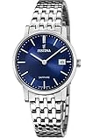 Festina Horloge voor dames F20019/2 Swiss Made zilver roestvrij staal case zilver roestvrij stalen band, , armband