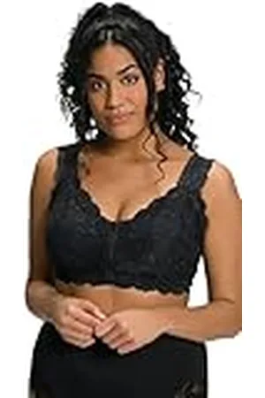 Ulla Popken Dames bustier, kant, ritssluiting, zonder beugel beha, , 85