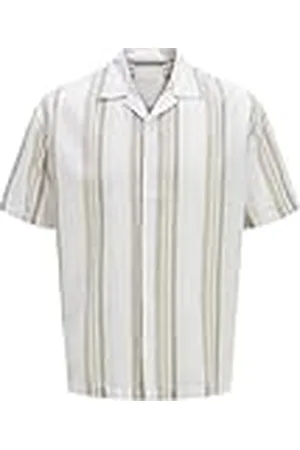 JACK & JONES Jprccsummer Stripe Resort S/S Shirt Sn, , XS