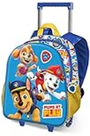 KARACTERMANIA Paw Patrol Play-Small 3D-rugzak met wielen, blauw, 26 x 34 cm, inhoud 7 l, , Eén maat, Paw Patrol Kleine 3D Rugzak