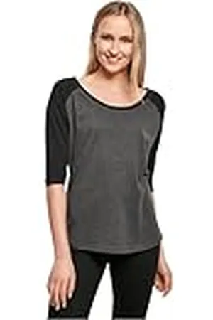 Build Your Brand Dames T-shirt Dames 3/4 Contrast Raglan Tee Vrouwen Top in vele kleuren verkrijgbaar, maten XS - 5XL, , L