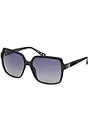 Guess GU0015701D57 Zwarte Plastic Vierkante Volledige Rand Vrouwen Gepolariseerde Zonnebril, , 57