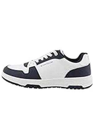 TOM TAILOR 9580200001 Sneakers voor heren, wit-marineblauw, 42 EU, , 42 EU