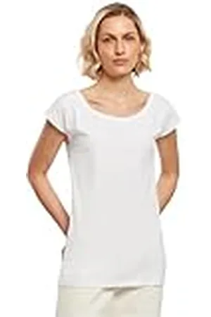 Build Your Brand Dames Dames Dames T-shirt met brede hals, , M