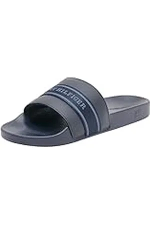 Tommy Hilfiger Dames HILFIGER POOLSIDE met WEBBING Slides, BLAUW (Space Blue), 3.5 UK, , 36 EU