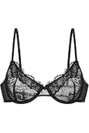 Dorina Origins Beugelbeha, niet gewatteerd, ondersteuning onder schokken, integraal kant met kanten rand, verstelbare bandjes, strikdetail, vleugels van mesh, , , 85G