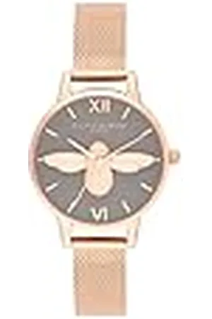 Olivia Burton Analoog kwartshorloge met roségoudkleurige roestvrijstalen armband voor dames - OB16EX116