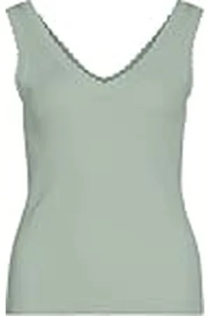 VILA Viesra V-hals S/L Rib Knit Top, , XL