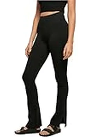 Urban classics Dames Dames High Waist Side Slit Leggings, , XL