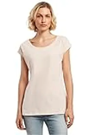Build Your Brand Dames Dames Dames T-shirt met brede hals, , 5XL