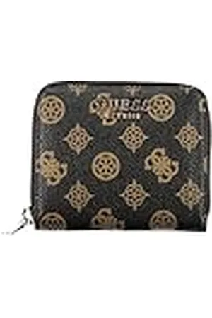 Guess Laurel SLG Small Zip Around damestas, Mocha logo, uniek, , Eén maat