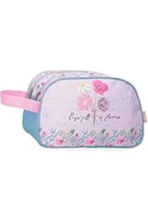 Enso Full of Flowers toilettas met twee vakken, aanpasbaar, , 26 x 16 x 10 cm, polyester van Joumma Bags, , Eén maat, Toilettas met twee vakken, aanpasbaar