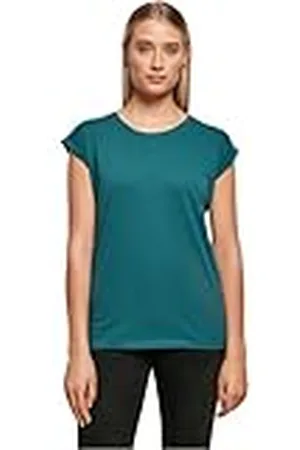Build Your Brand Dames T-shirt Ladies Extended Shoulder Tee, bovenstuk voor vrouwen met overgesneden schouders verkrijgbaar in vele kleuren, maten XS - 5XL, , S