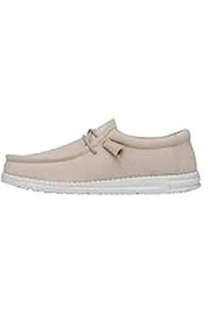 Hey dude Wally Slub Canvas Moccasin, Natural, 44 EU, , 44 EU