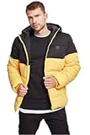 Urban classics Donsjack voor heren, met capuchon, winterjas, gewatteerd, met capuchon, in vele kleuren, maten S - 5XL, , S