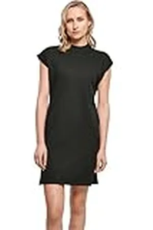 Build Your Brand Ladies Turtle Extended Shoulder Dress, damesjurk van katoen met overgesneden schouders, verkrijgbaar in vele kleuren, maat XS-5XL, , 5XL