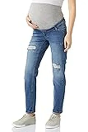 Mama;licious Dames Mlcedar Regular Destroyed Jeans, Medium Blue Denim/Detail: destroyed, 32W / 32L EU, , 32W / 32L
