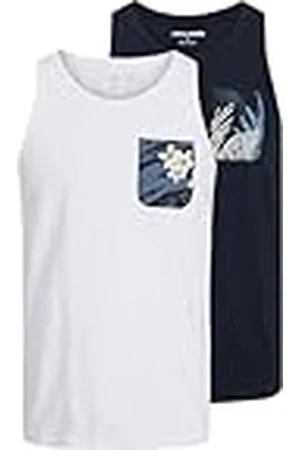 JACK & JONES Jjhawaii Pocket Tanktop Sl 2Pk Mp, , XL