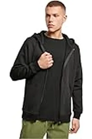 Build Your Brand Heavy Zip Hoody jas voor heren, Zwart (Zwart 00007), 4XL