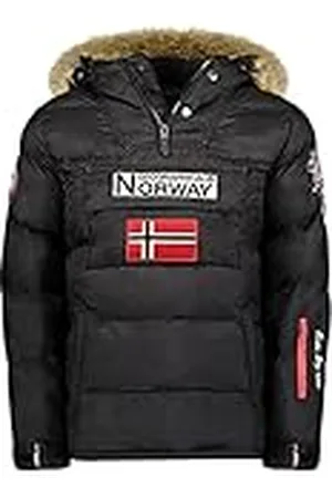 Geographical Norway BILBOQUET MEN - Mannen Warm Waterdichte Pull On Parka - Jas Dikke Hooded Bont Outdoor - Warme Winddicht Jas Winter Outdoor Lining Jas Heren M