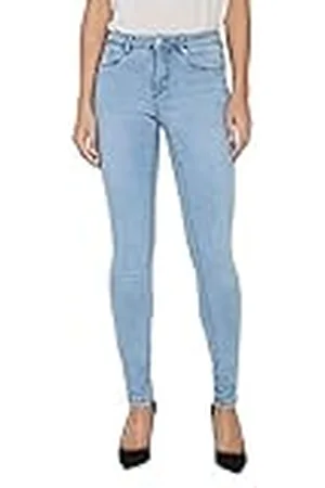 VERO MODA Dames VMTANYA MR S Piping Jeans VI352 GA NOOS, lichtblauw denim, XXL/34, , XXL