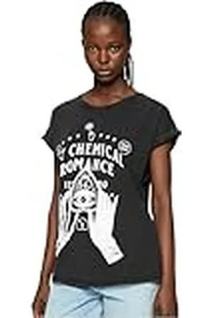 Merchcode Dames T-Shirt Ladies My Chemical Romance Skeleton Tee, Regular Fit, Katoen 100%, M, , M