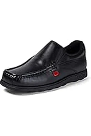 Kickers Fragma Slip on leren schoolschoenen voor jongens, , 3 UK