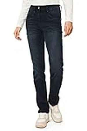 CECIL Dames B375845 jeansbroek Straight, Blue Black Washed, W25/L28, , 25W x 28L