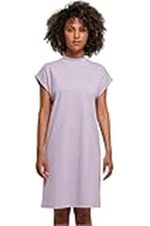 Build Your Brand Damesjurk Ladies Turtle Extended Shoulder Dress voor vrouwen, verkrijgbaar in vele kleuren, maten XS - 5XL, , M