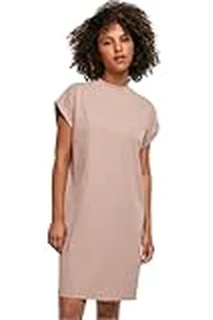 Build Your Brand Damesjurk Ladies Turtle Extended Shoulder Dress voor vrouwen, verkrijgbaar in vele kleuren, maten XS - 5XL, , 3XL