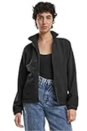 Urban classics Overgangsjack voor dames, double polarfleece, tweekleurig fleecejack met hoge kraag, regular fit, , L