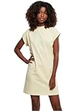Build Your Brand Damesjurk Ladies Turtle Extended Shoulder Dress voor vrouwen, verkrijgbaar in vele kleuren, maten XS - 5XL, , XL
