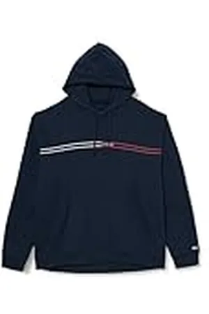 Tommy Hilfiger Heren TJM REG ENTRY GRAPHIC HOODIE EXT Pullover Hoodie, Blauw, 5XL, , 5XL grote maten