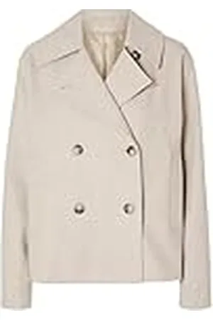 SELECTED Dames Slfalma kort wollen jack Noos, Zandschaal/detail: melange, 64