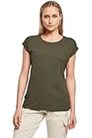 Build Your Brand Extended Shoulder Tee T-shirt voor dames