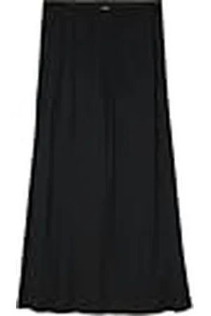 VERO MODA Dames Maxi Rok met Elastische Taille en A-lijn Snit, Colour:Black, Size:XS