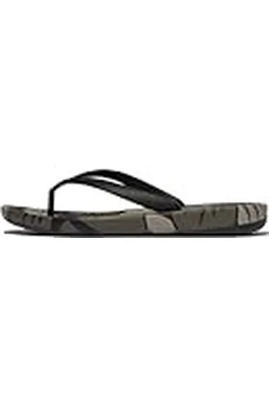 FitFlop IQUSHION Mens Leaf-Print Ergonomische FLIP-Flops, , 8 UK, , 42 EU