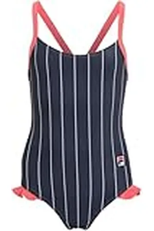 Fila LOMELLINA AOP Swimsuit-Black Iris/Bright White Striped-122/128, , 122-128