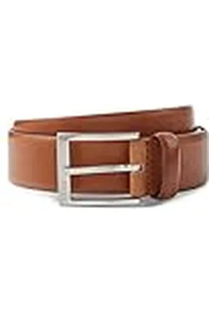 HUGO BOSS Heren Erron Sz35 Italiaans lederen riem met zilverkleurige gesp, , 95