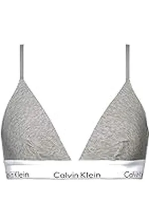 Calvin Klein Dames moderne katoenen LL driehoekige beha, zwart, (Grey Heather), S