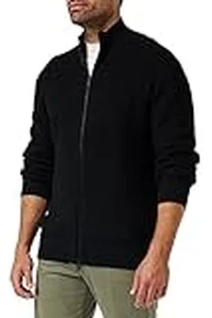 Armani Exchange Heren lange mouwen, dubbele rits, katoenen cardigan sweater, , XS