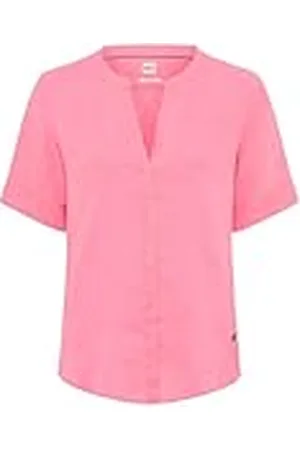 Brax Style Veri linnen blouse met halve mouwen, , 48
